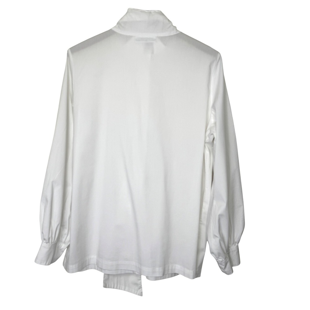 Bryn Walker Button Front Top W/Neck Tie Medium White‎ - Picture 2 of 11